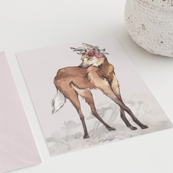 Maned Wolf Watercolor Illustration Wall Art Print Poster Unframed - Picture 9 of 17